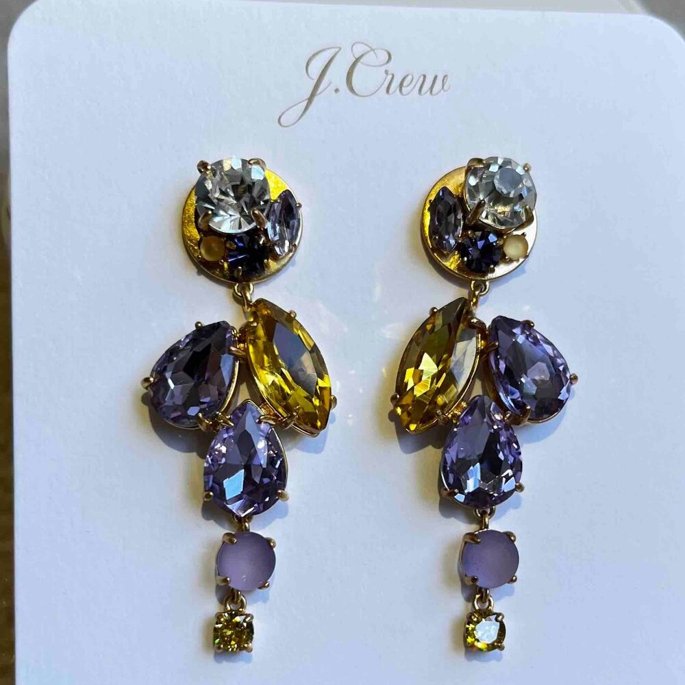 Crystal cluster earrings